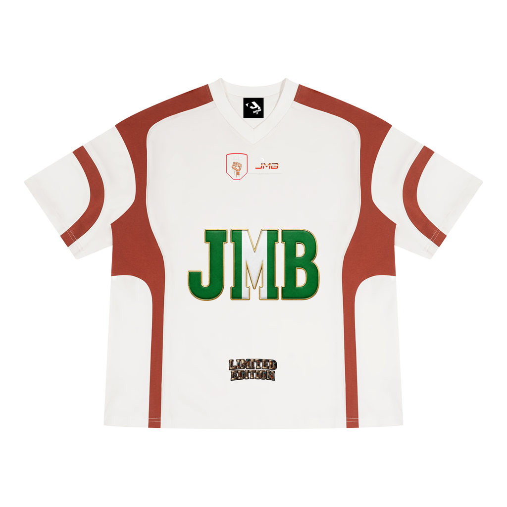 J M B Unisex Flag Color Block V-Neck T-Shirt