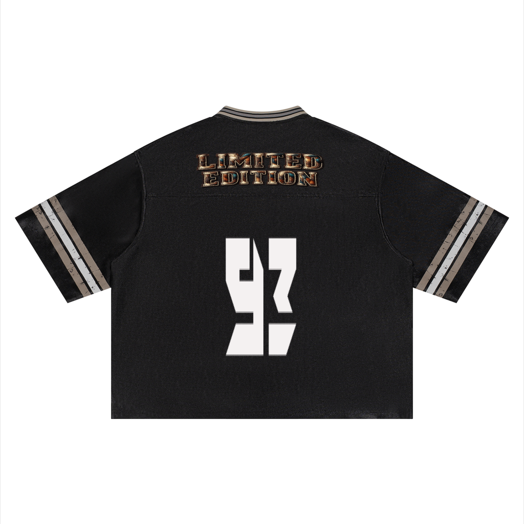 J M B Unisex Boxy Striped Soccer Jersey