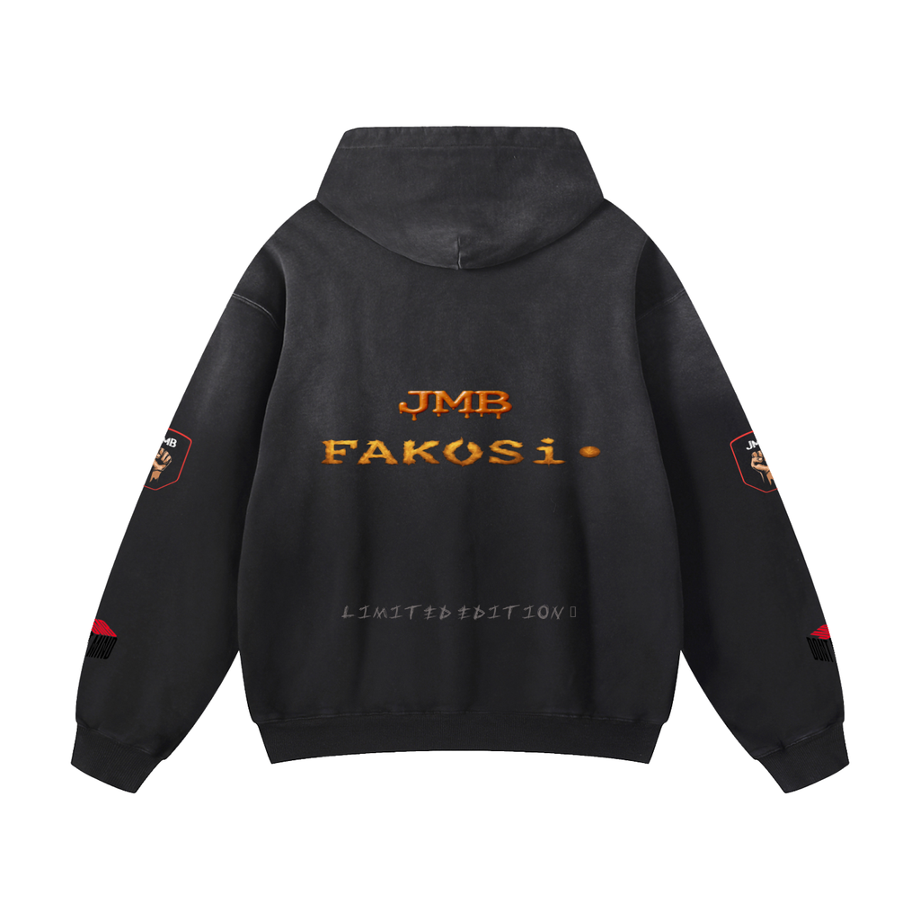 J M B Heavyweight Sunfade Oversized Hoodie
