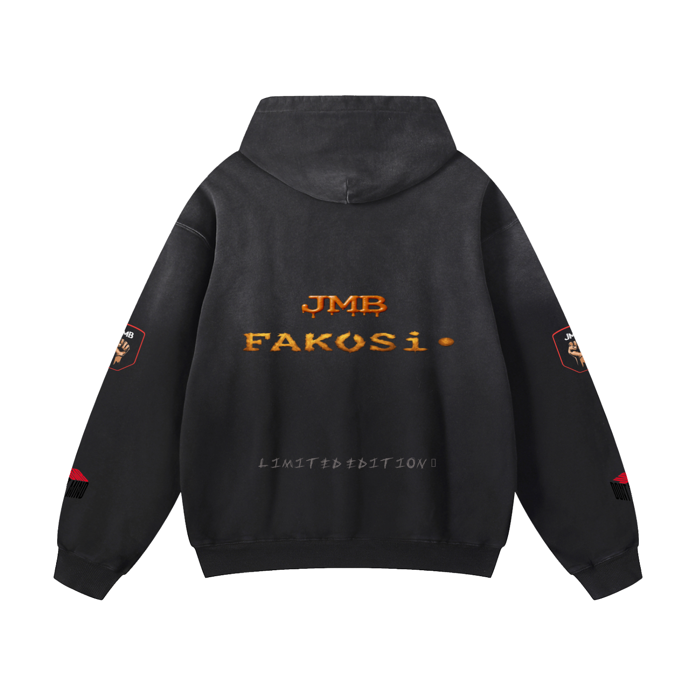 J M B Heavyweight Sunfade Oversized Hoodie
