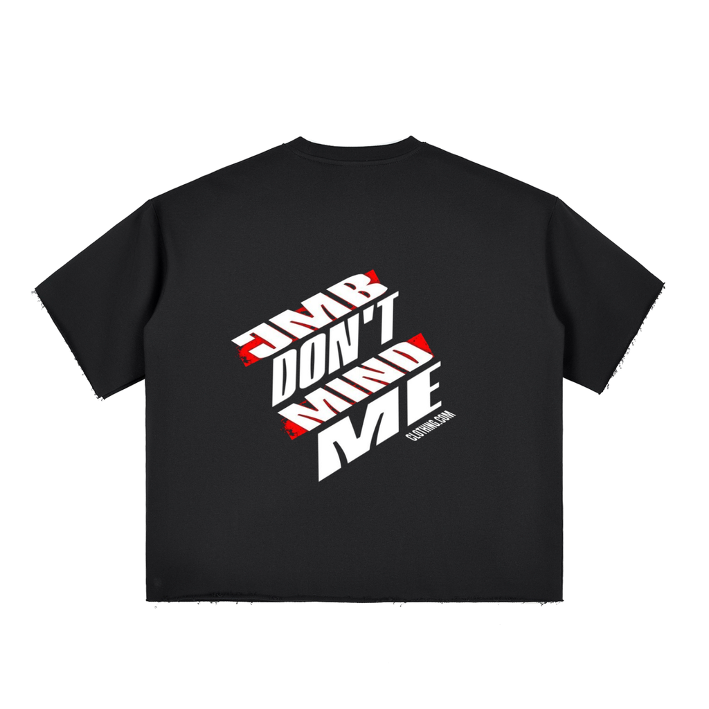 J M B Boxy Half-Sleeve Raw-Edge T-Shirt