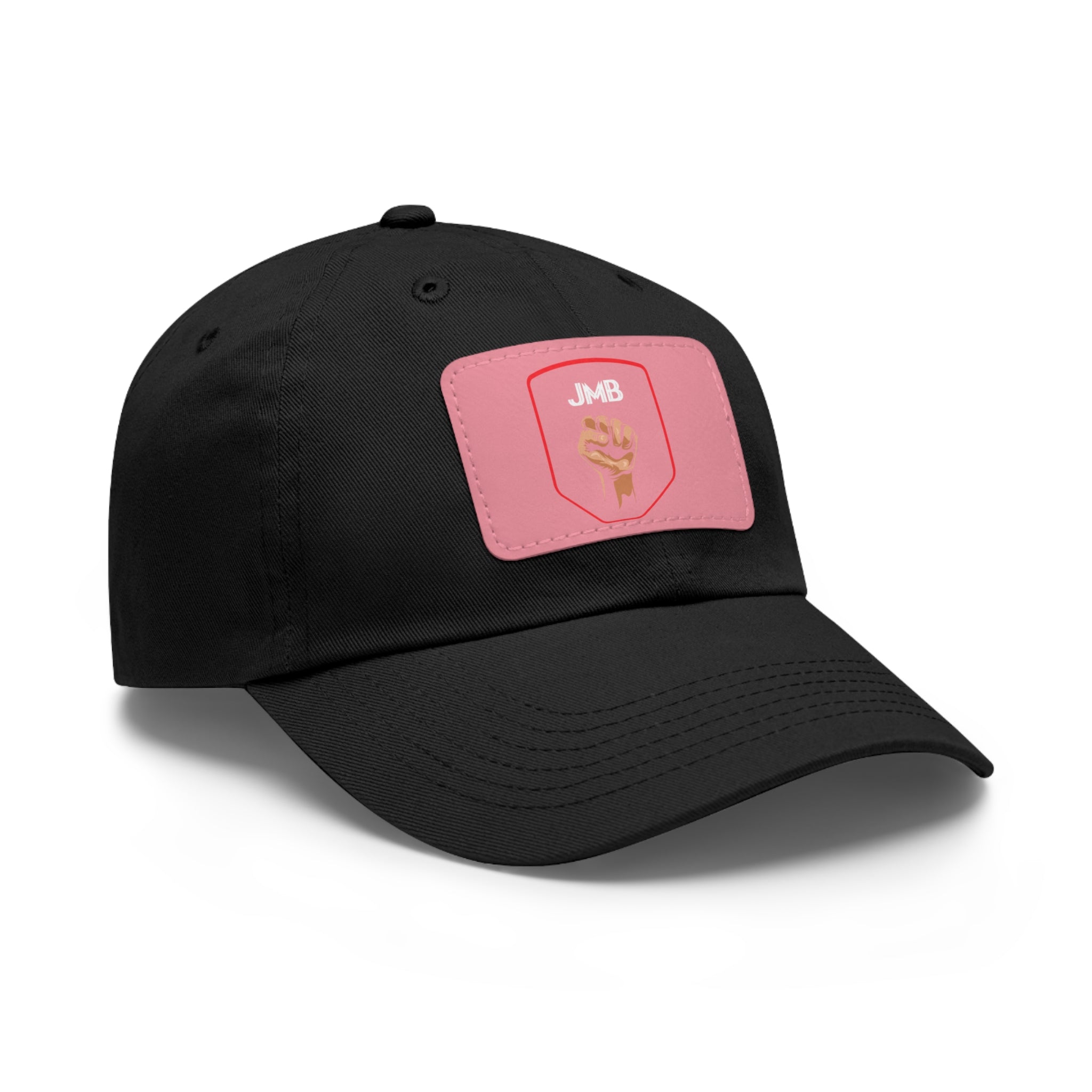 J M B Leather Patch Hat — Raised Fist JMB brand Emblem