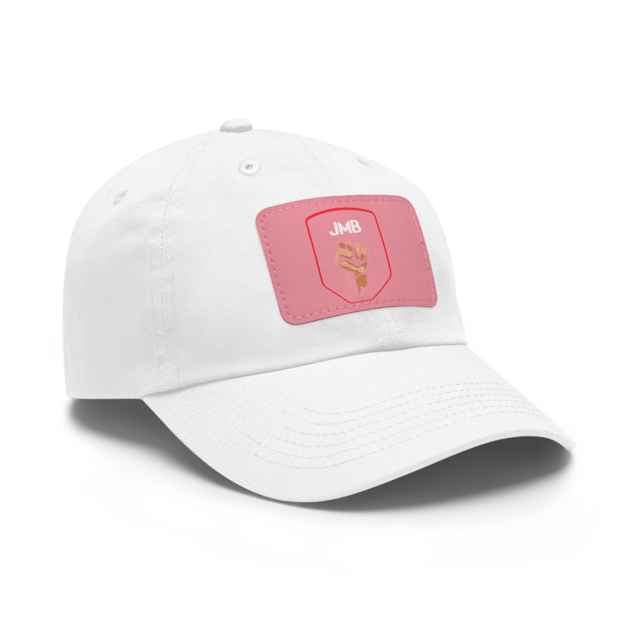 J M B Leather Patch Hat — Raised Fist JMB brand Emblem