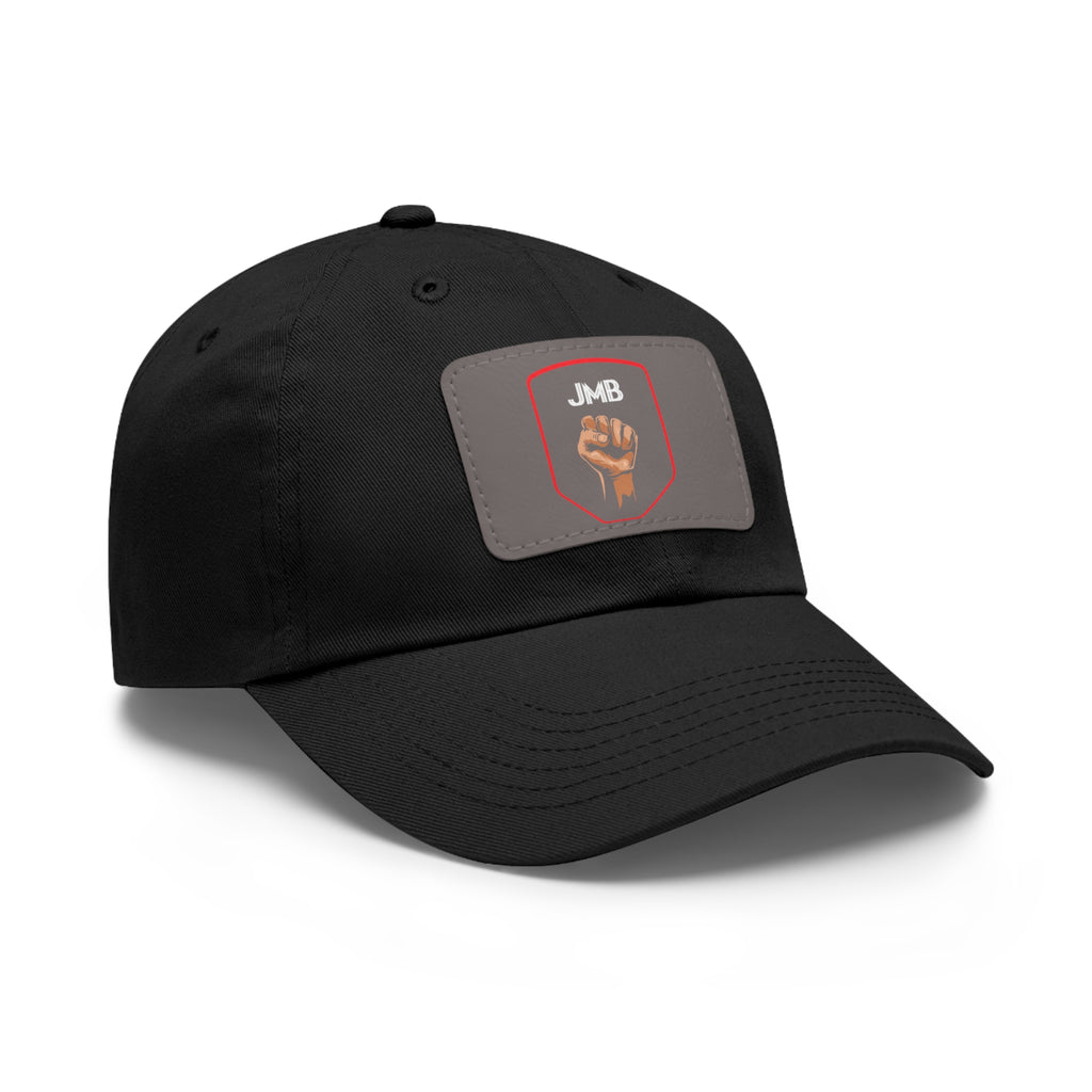 J M B Leather Patch Hat — Raised Fist JMB brand Emblem