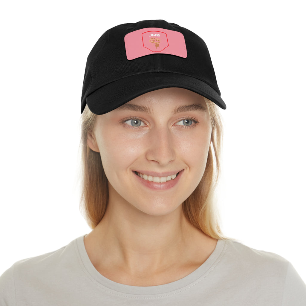 J M B Leather Patch Hat — Raised Fist JMB brand Emblem