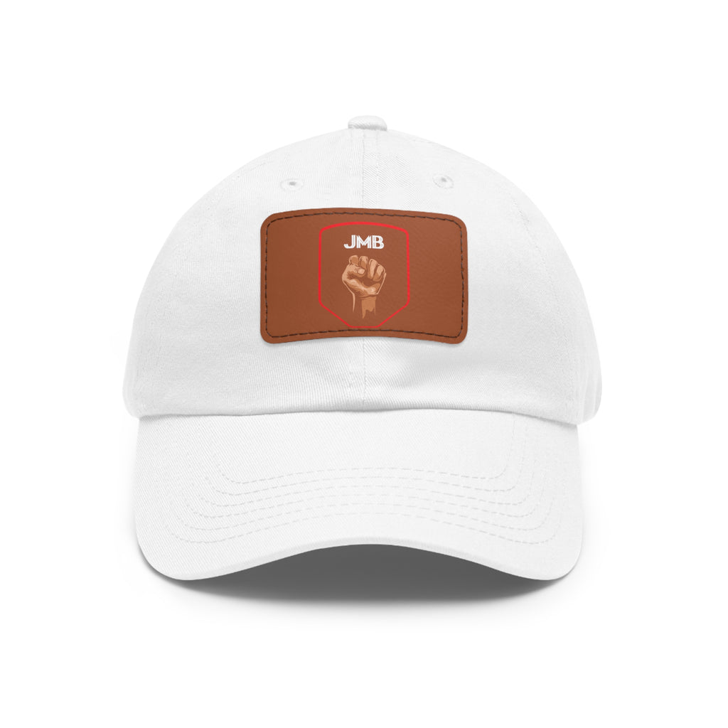 J M B Leather Patch Hat — Raised Fist JMB brand Emblem