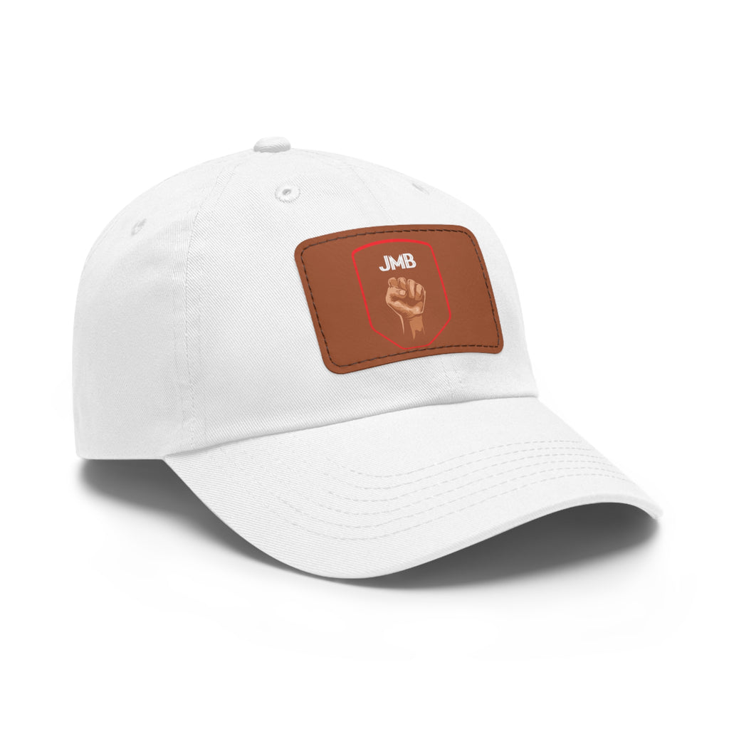 J M B Leather Patch Hat — Raised Fist JMB brand Emblem