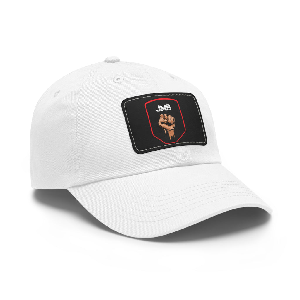 J M B Leather Patch Hat — Raised Fist JMB brand Emblem