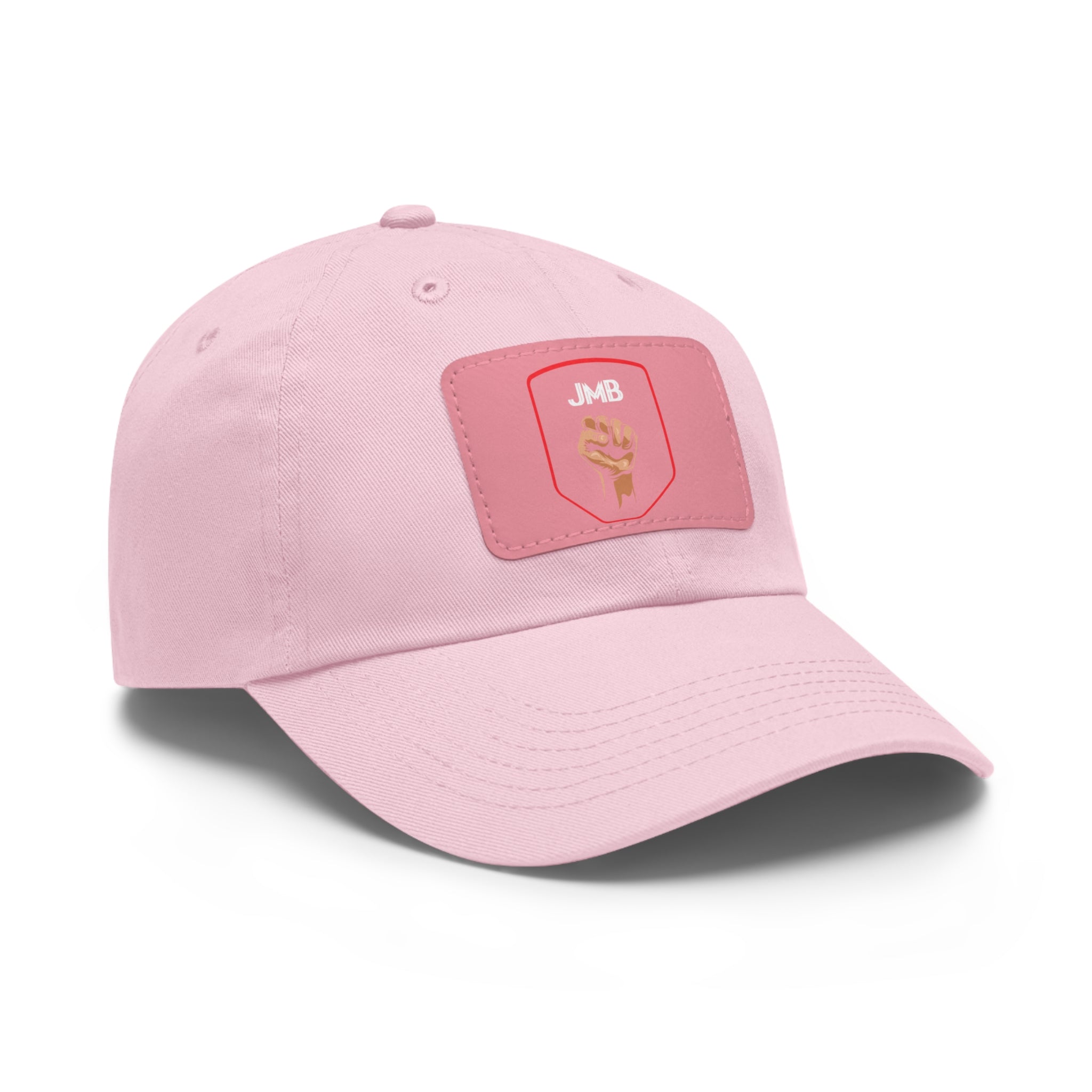J M B Leather Patch Hat — Raised Fist JMB brand Emblem