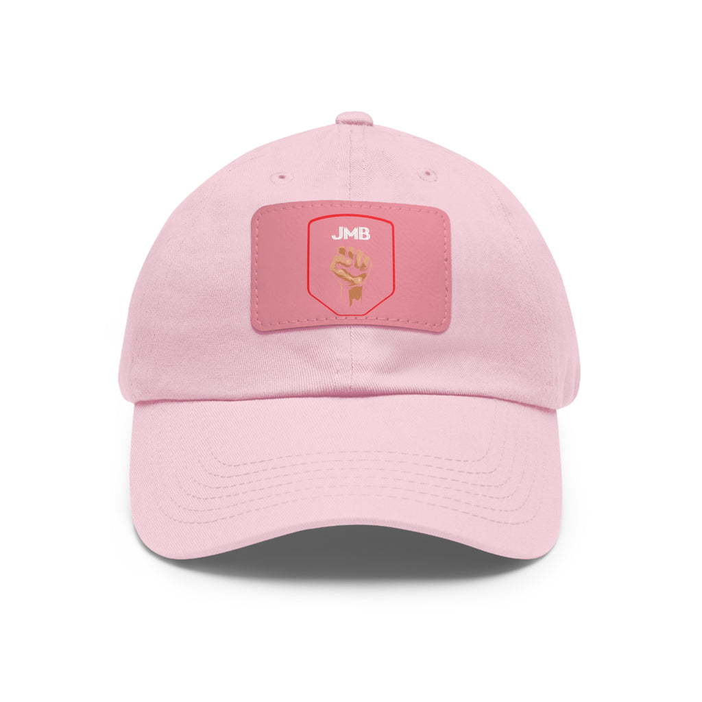 J M B Leather Patch Hat — Raised Fist JMB brand Emblem