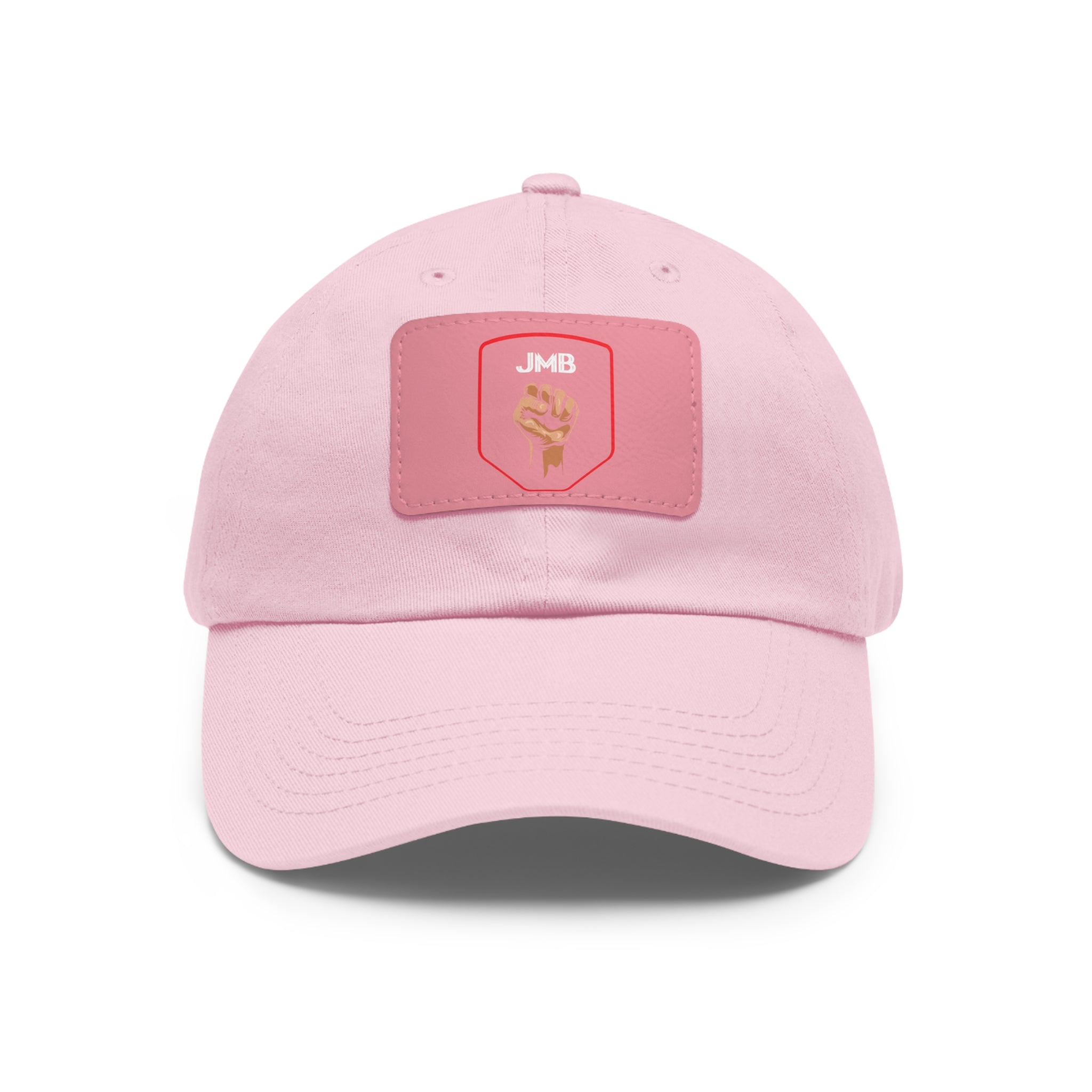 J M B Leather Patch Hat — Raised Fist JMB brand Emblem