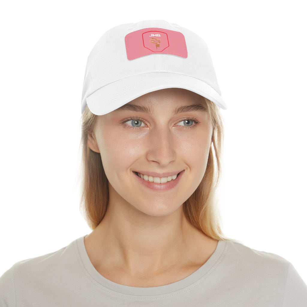 J M B Leather Patch Hat — Raised Fist JMB brand Emblem