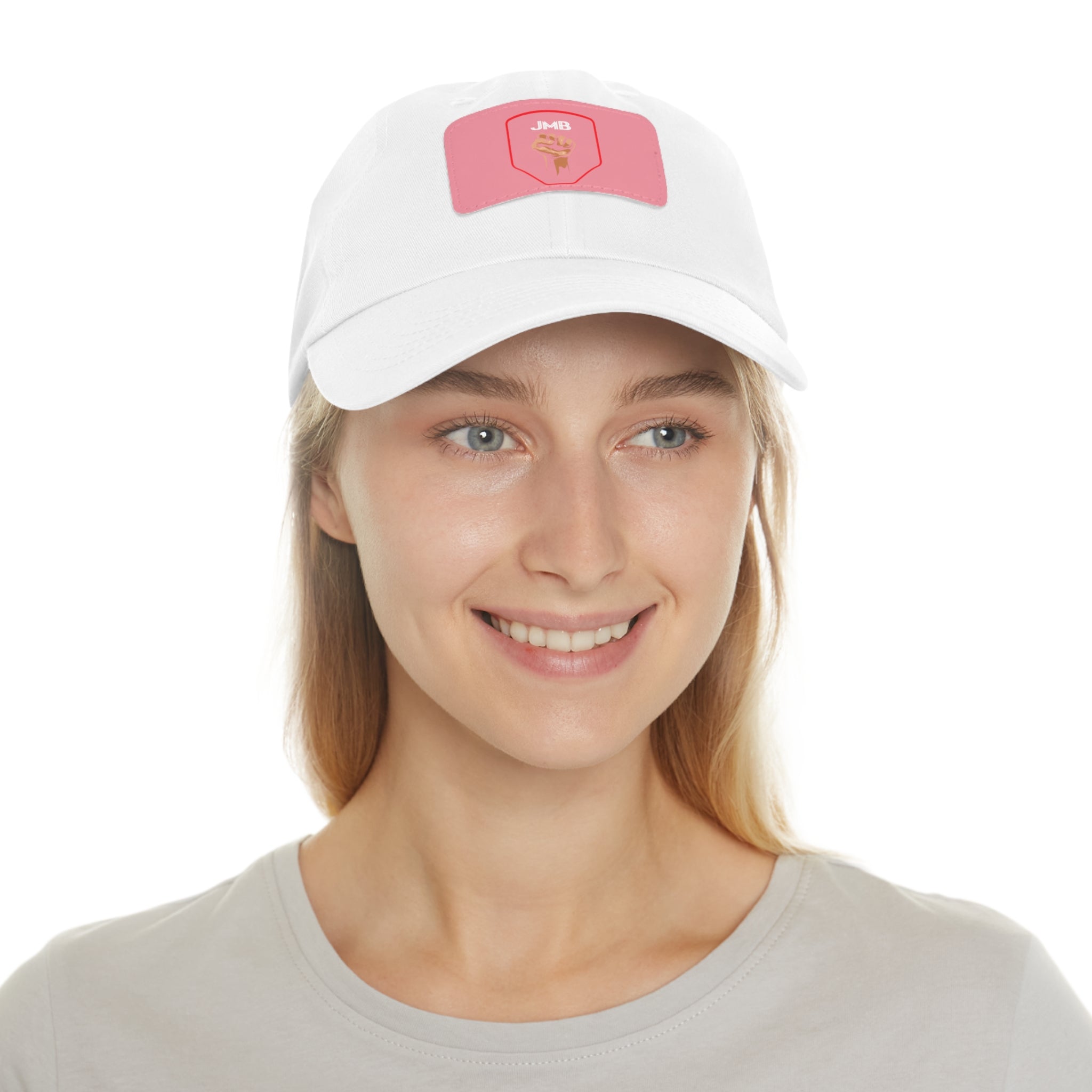 J M B Leather Patch Hat — Raised Fist JMB brand Emblem