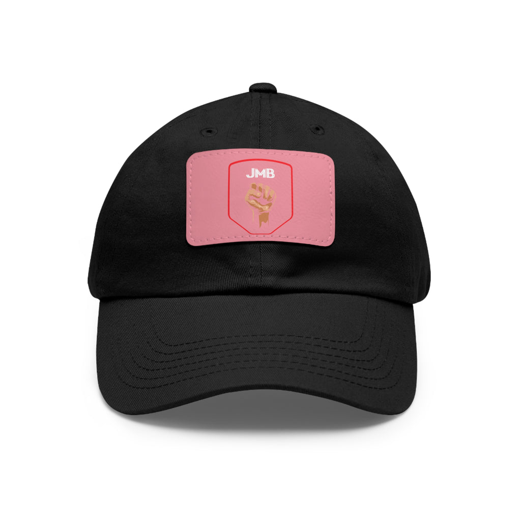J M B Leather Patch Hat — Raised Fist JMB brand Emblem