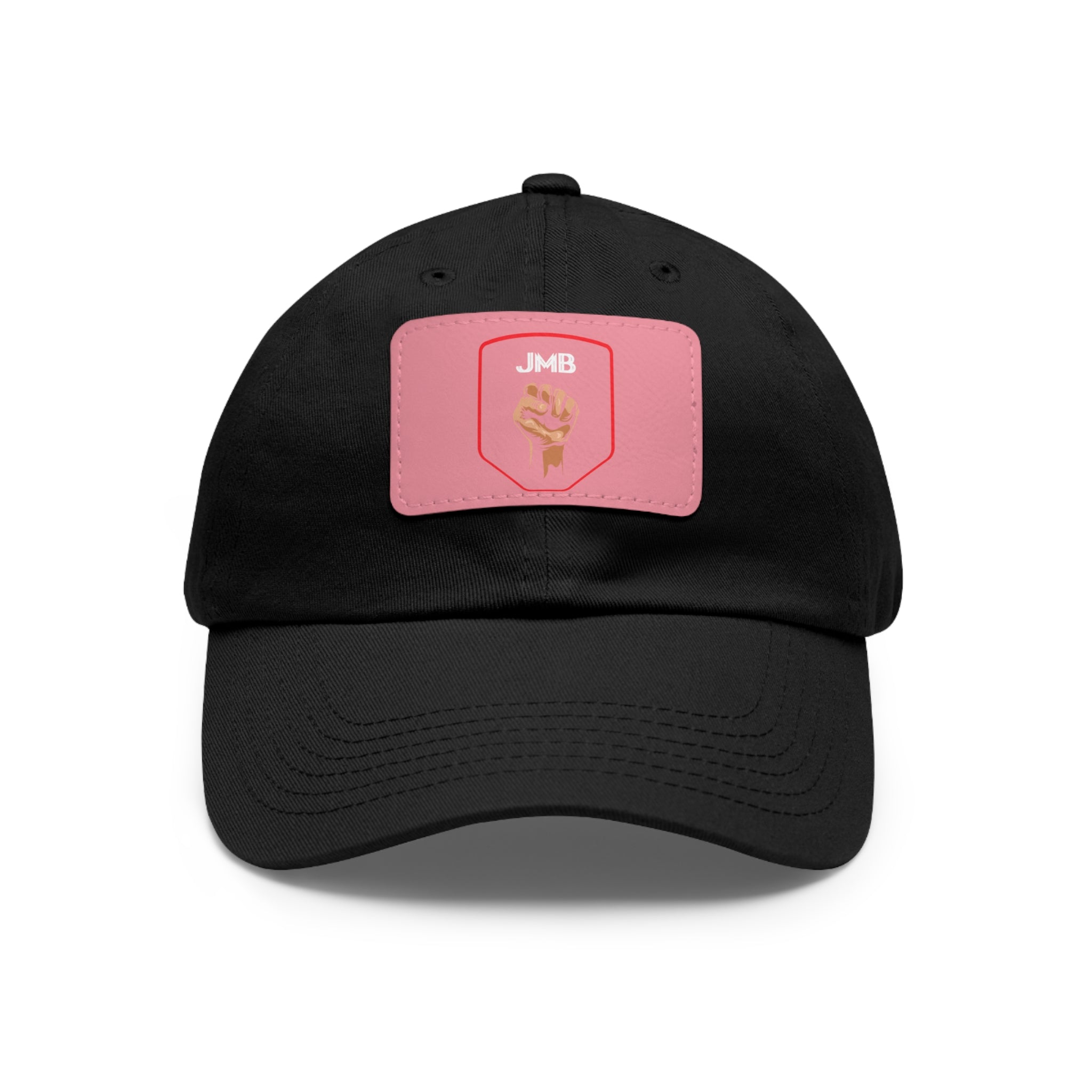 J M B Leather Patch Hat — Raised Fist JMB brand Emblem