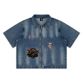 J M B  Vintage Washed Full-Zip Denim Shirt