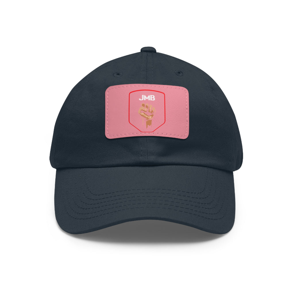 J M B Leather Patch Hat — Raised Fist JMB brand Emblem