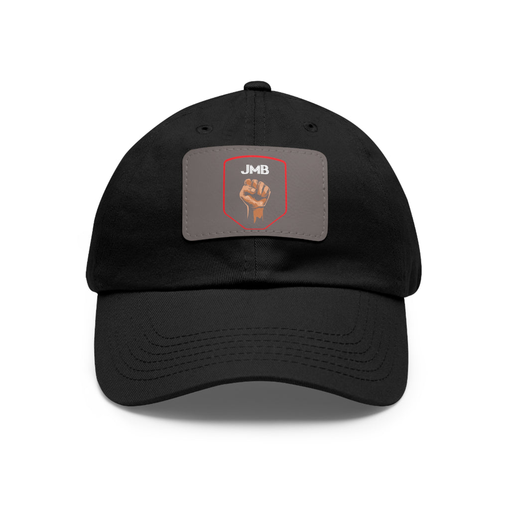 J M B Leather Patch Hat — Raised Fist JMB brand Emblem