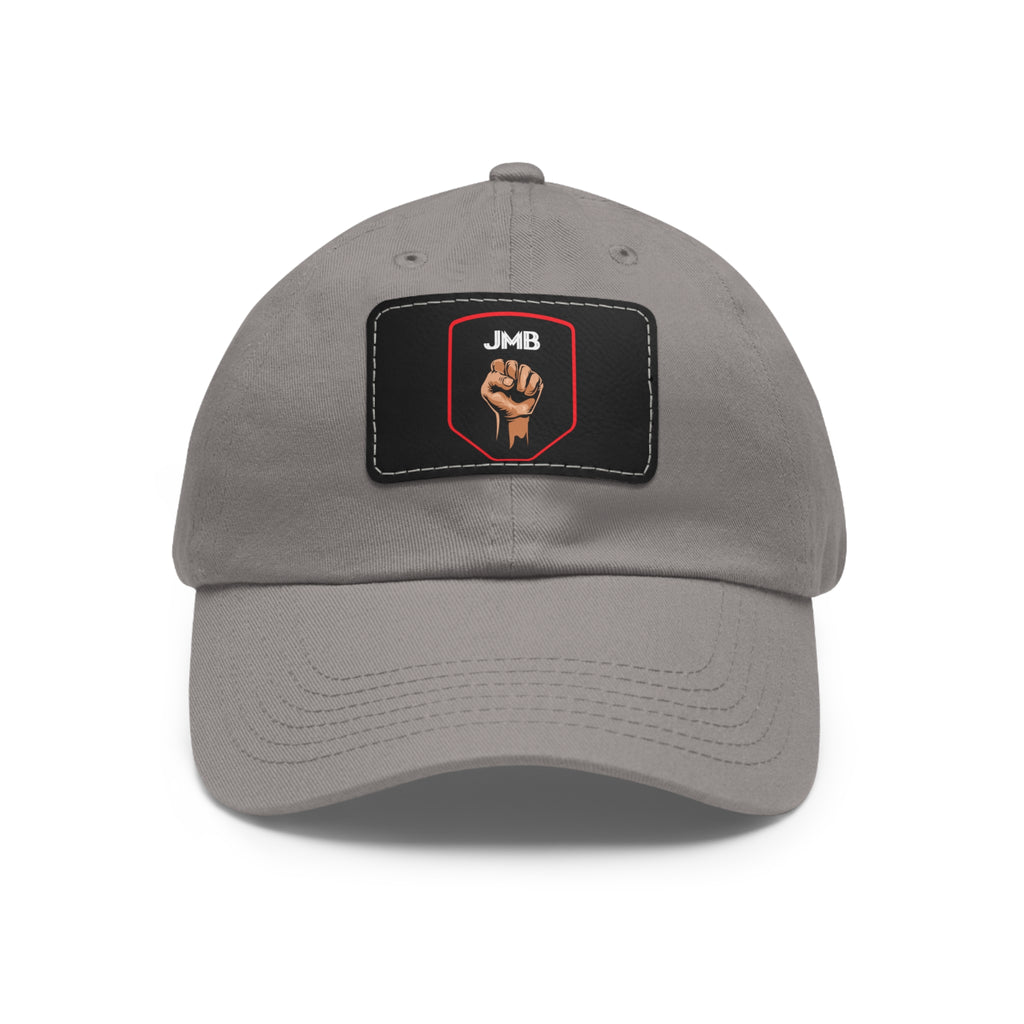 J M B Leather Patch Hat — Raised Fist JMB brand Emblem