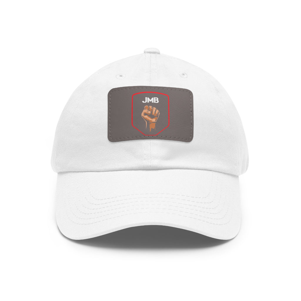 J M B Leather Patch Hat — Raised Fist JMB brand Emblem