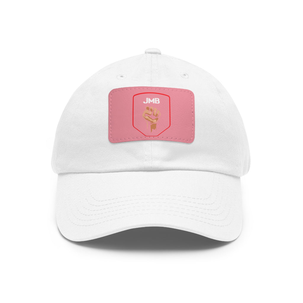 J M B Leather Patch Hat — Raised Fist JMB brand Emblem