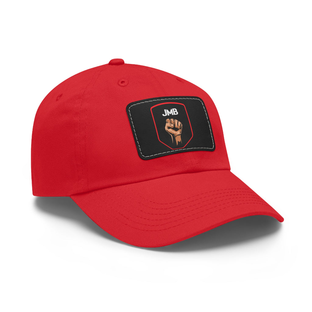 J M B Leather Patch Hat — Raised Fist JMB brand Emblem
