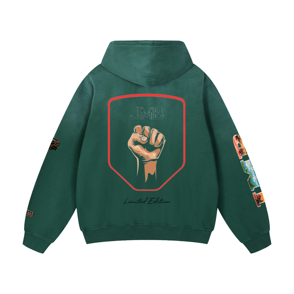 J M B Heavyweight Sunfade Oversized Hoodie