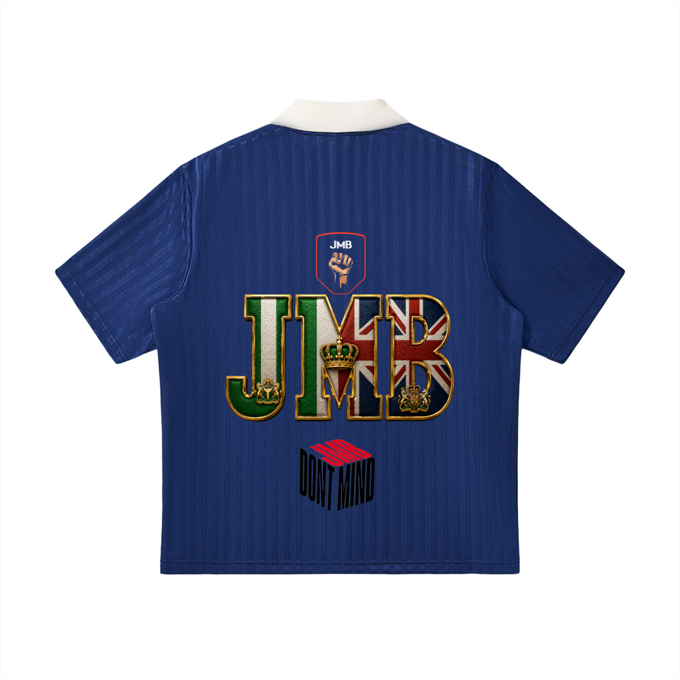 J M B HYBRID Contrast Collar Striped football Jersey