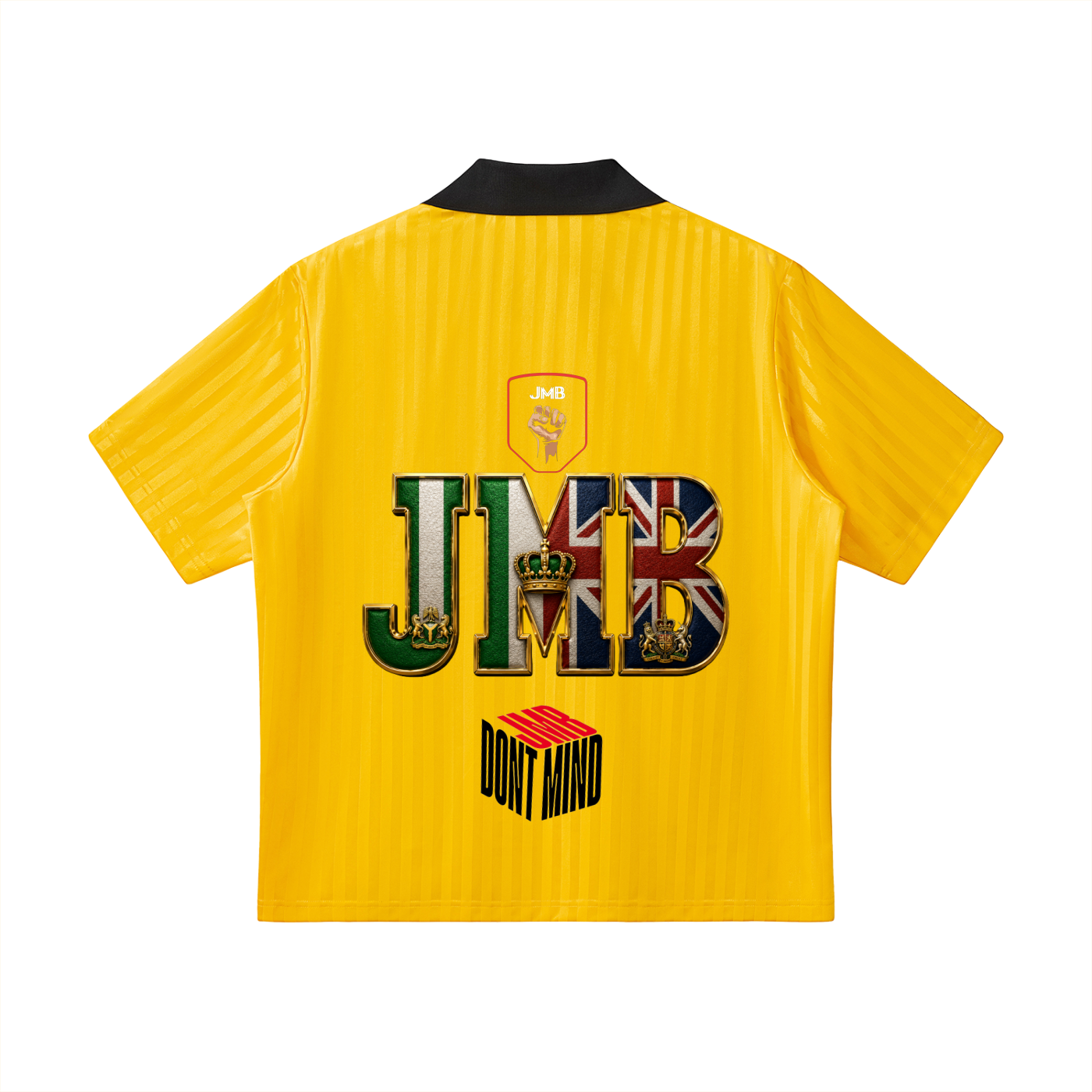 J M B HYBRID Contrast Collar Striped football Jersey