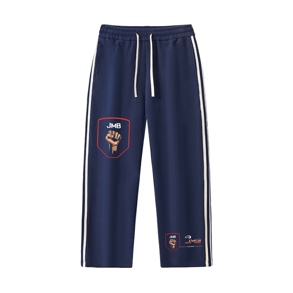 J M B Contrast Side-Stripe Straight-Leg  Pants