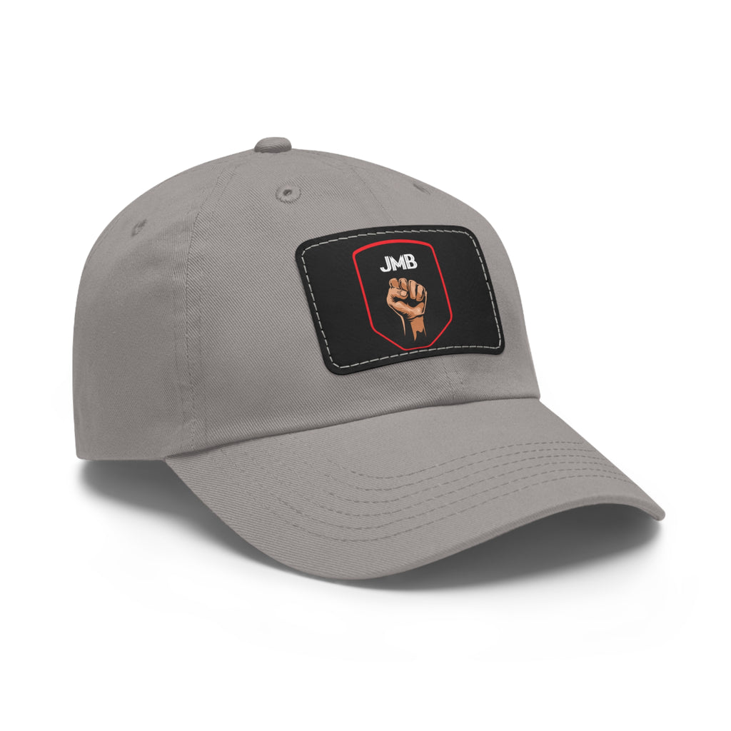 J M B Leather Patch Hat — Raised Fist JMB brand Emblem
