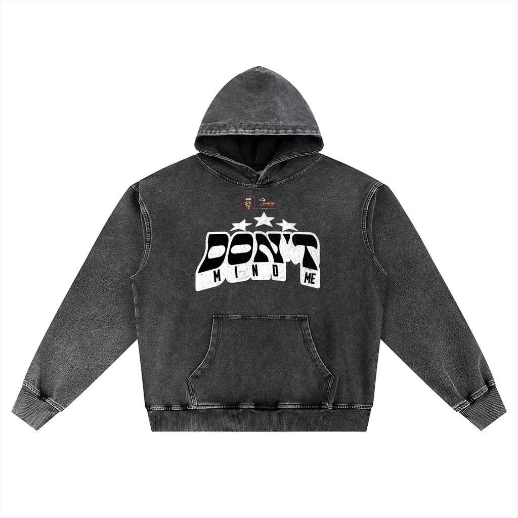 J M B Snow Wash Oversized Hoodie