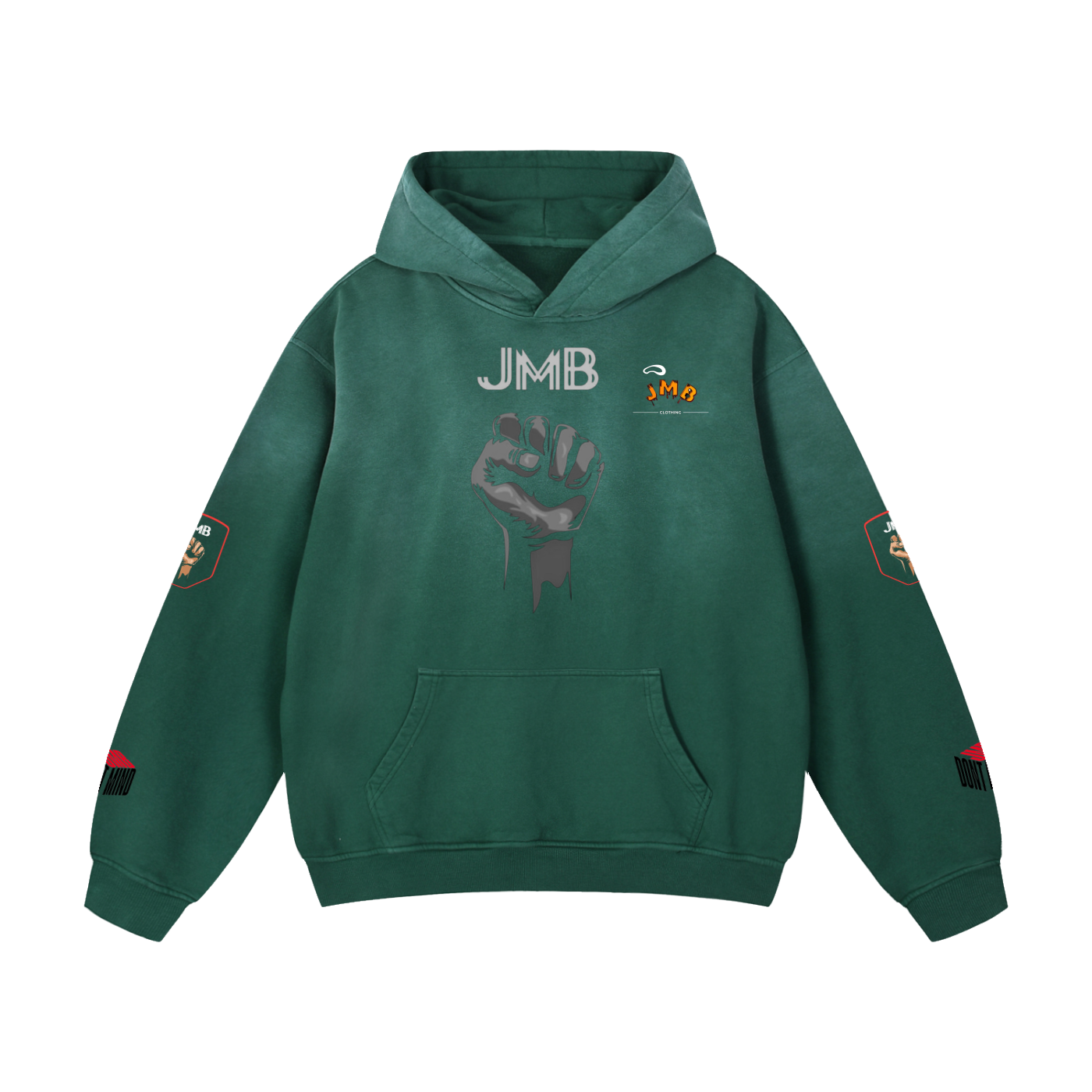 J M B Heavyweight Sunfade Oversized Hoodie