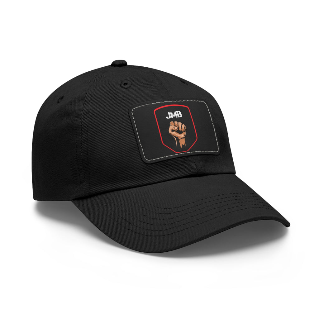 J M B Leather Patch Hat — Raised Fist JMB brand Emblem