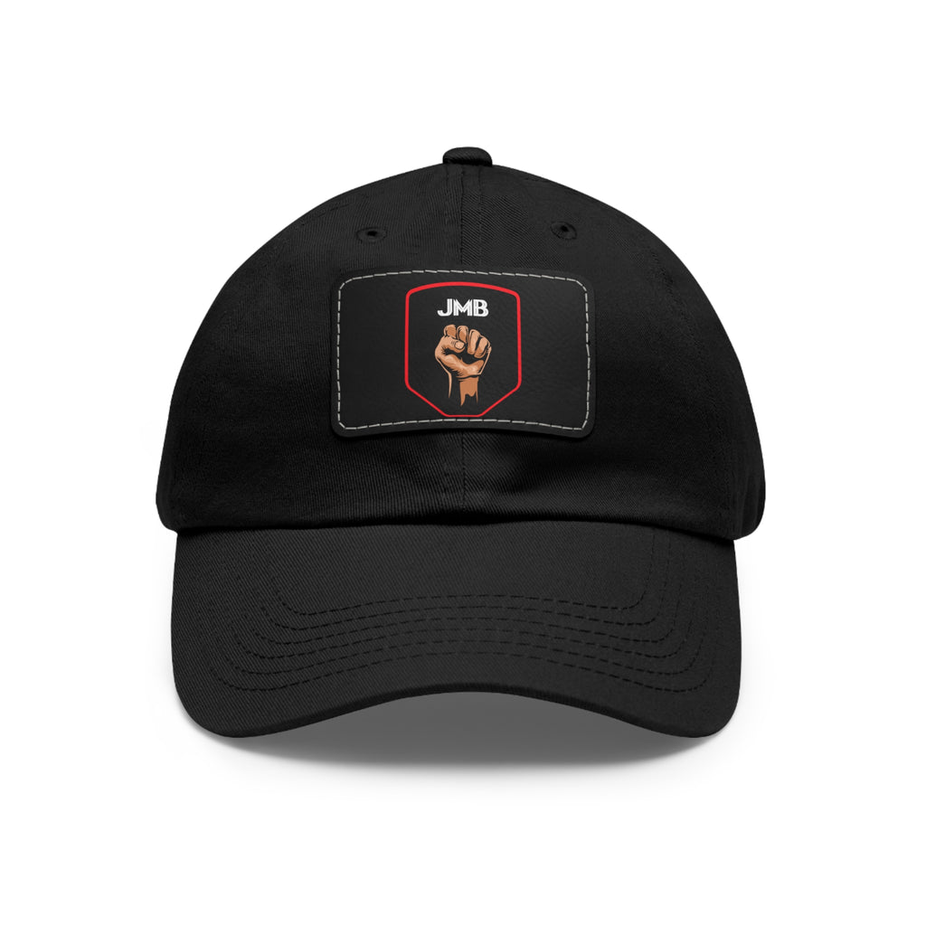 J M B Leather Patch Hat — Raised Fist JMB brand Emblem