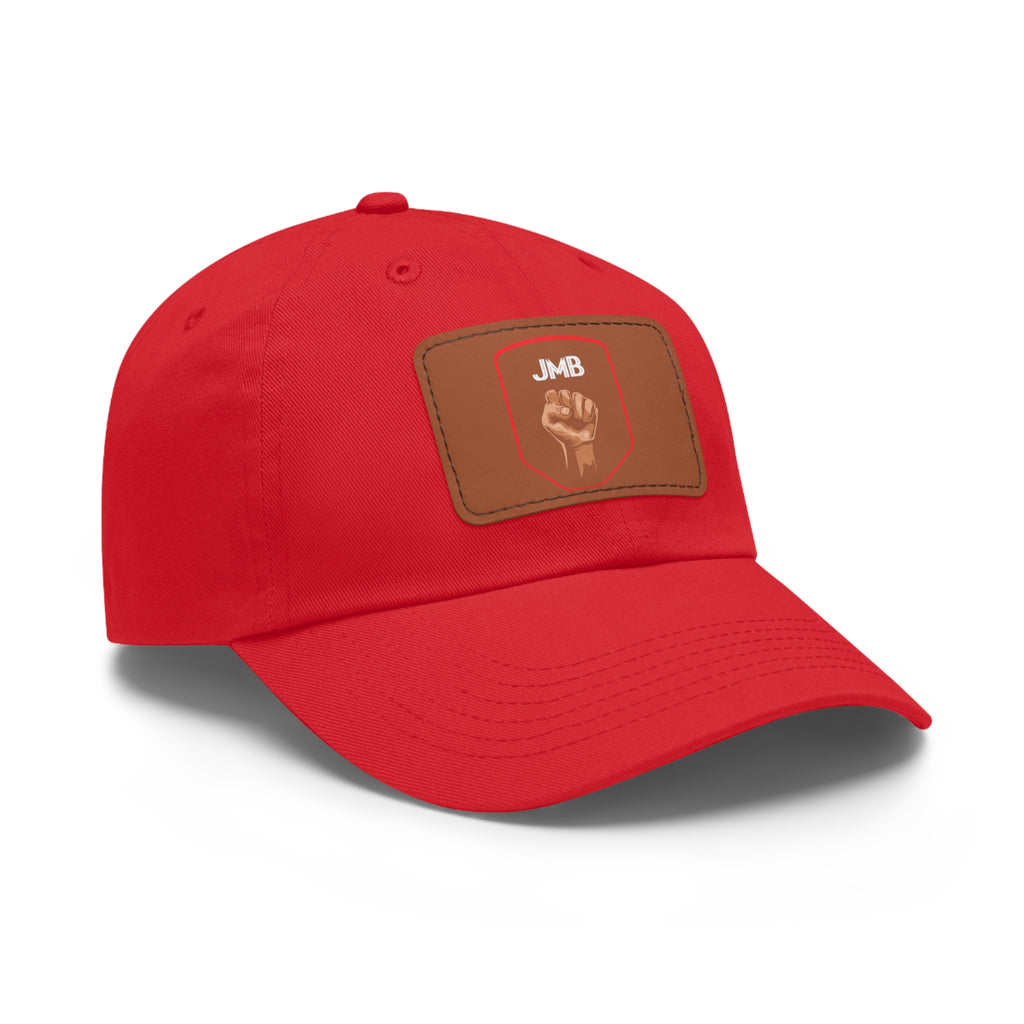 J M B Leather Patch Hat — Raised Fist JMB brand Emblem