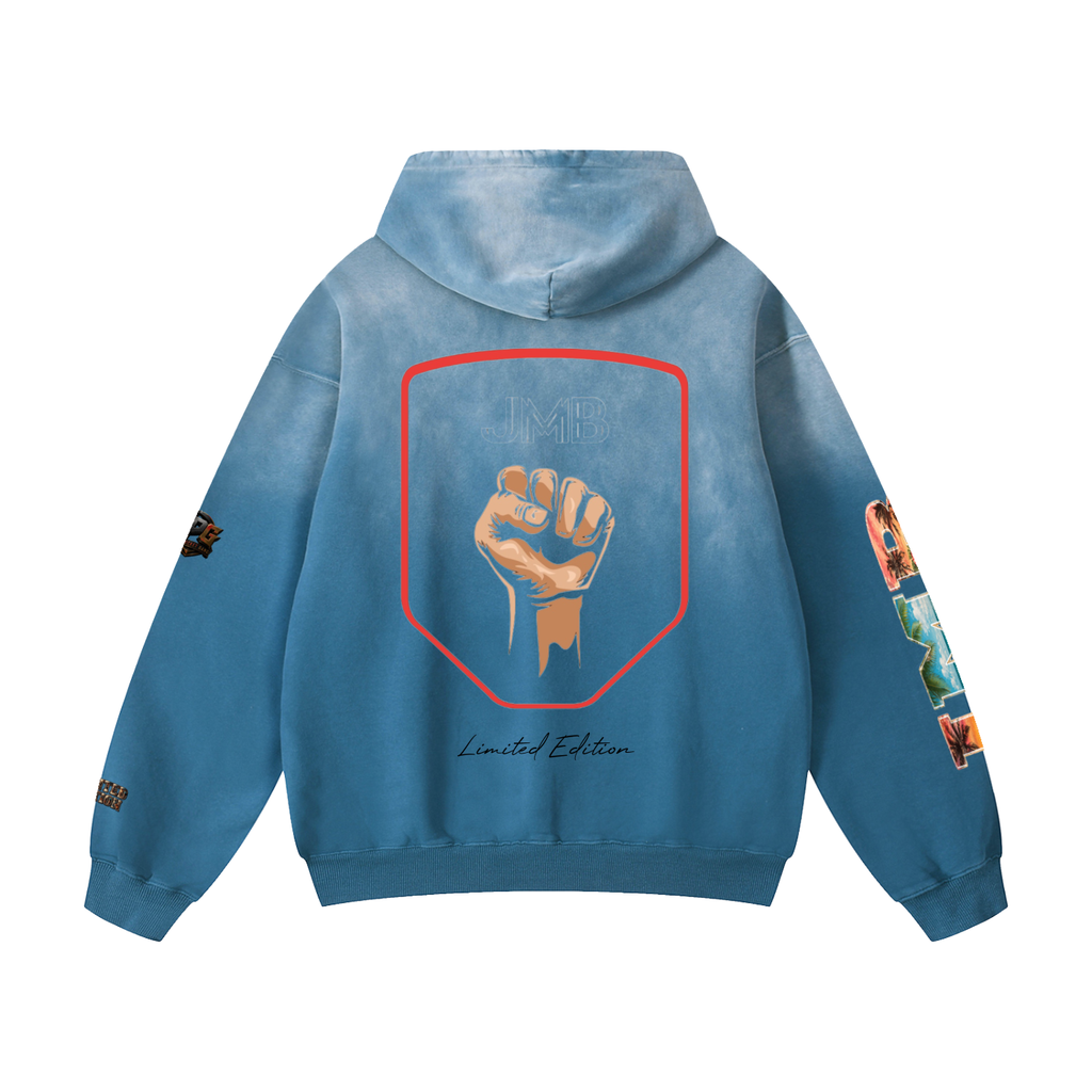J M B Heavyweight Sunfade Oversized Hoodie