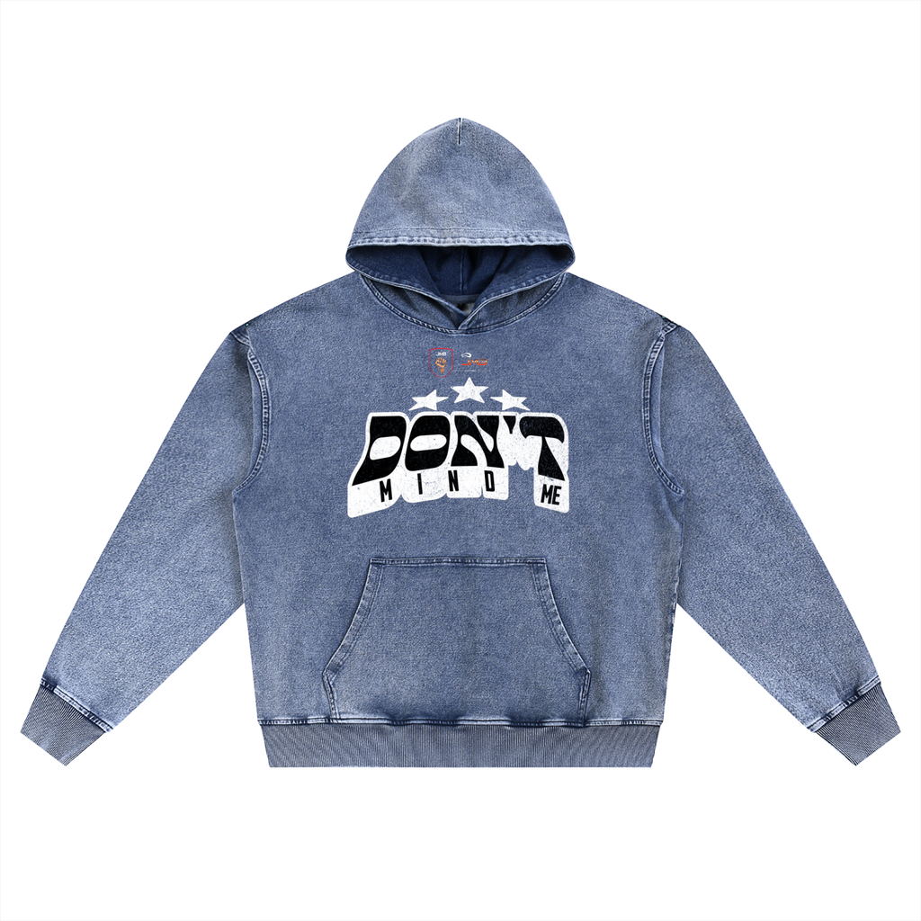 J M B Snow Wash Oversized Hoodie