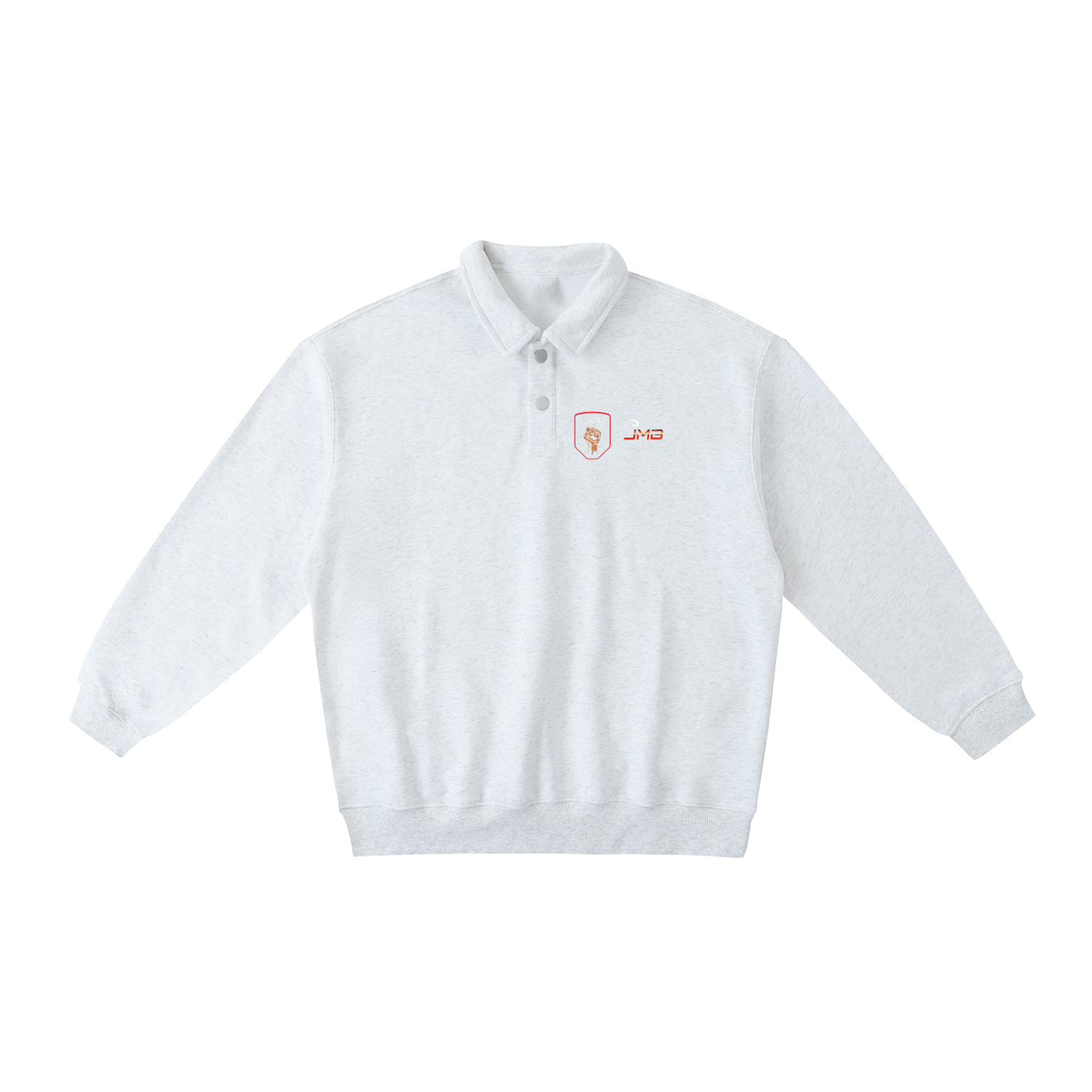 J M B Heavyweight Polo-Collar Sweatshirt
