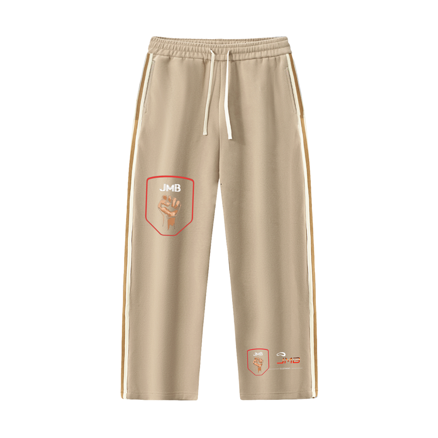 J M B Contrast Side-Stripe Straight-Leg  Pants
