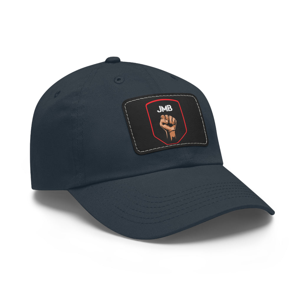 J M B Leather Patch Hat — Raised Fist JMB brand Emblem
