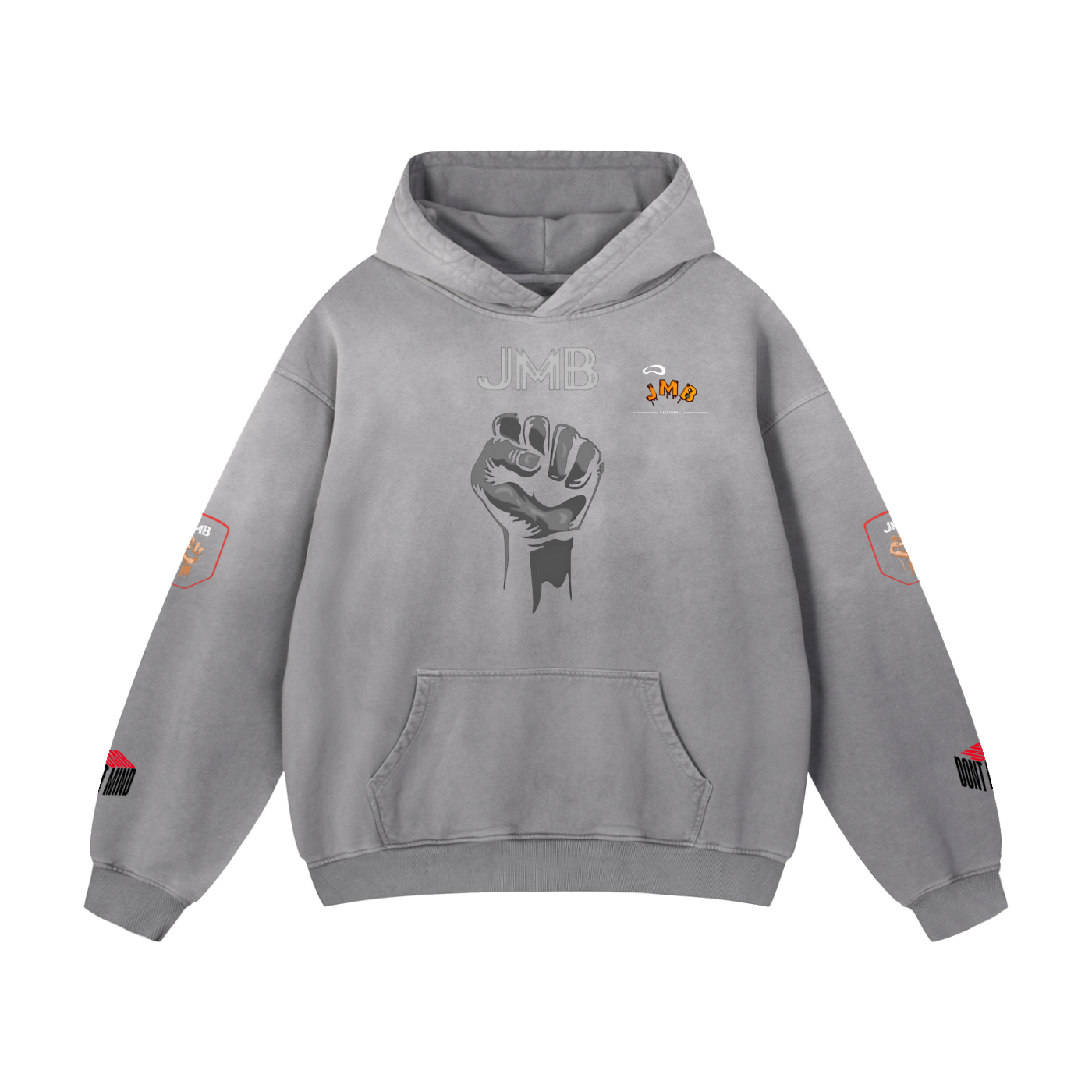 J M B Heavyweight Sunfade Oversized Hoodie