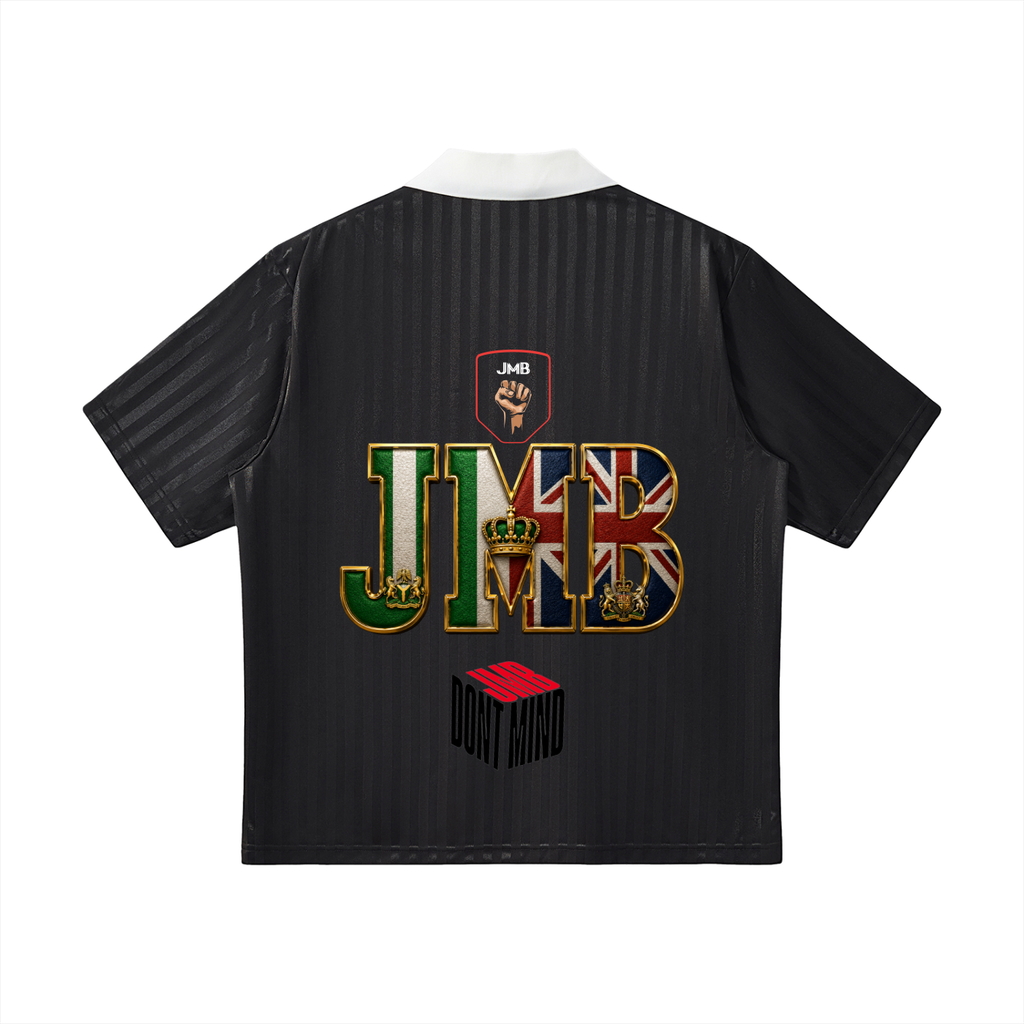 J M B HYBRID Contrast Collar Striped football Jersey