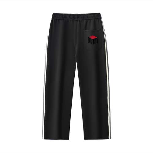 J M B Contrast Side-Stripe Straight-Leg  Pants