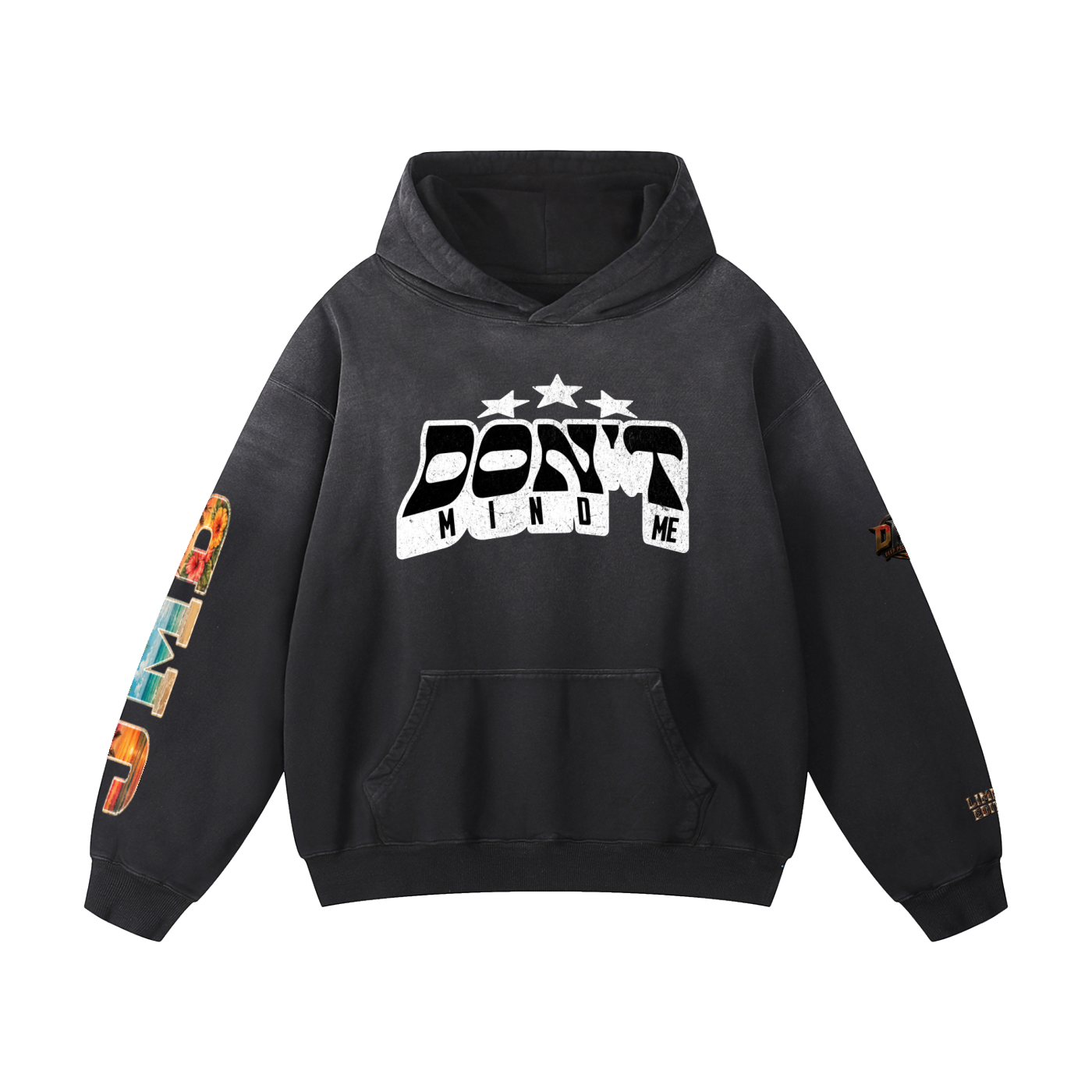 J M B Heavyweight Sunfade Oversized Hoodie