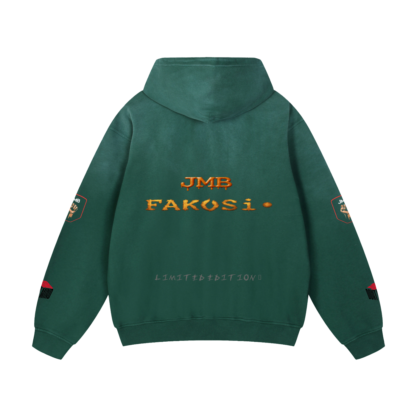 J M B Heavyweight Sunfade Oversized Hoodie