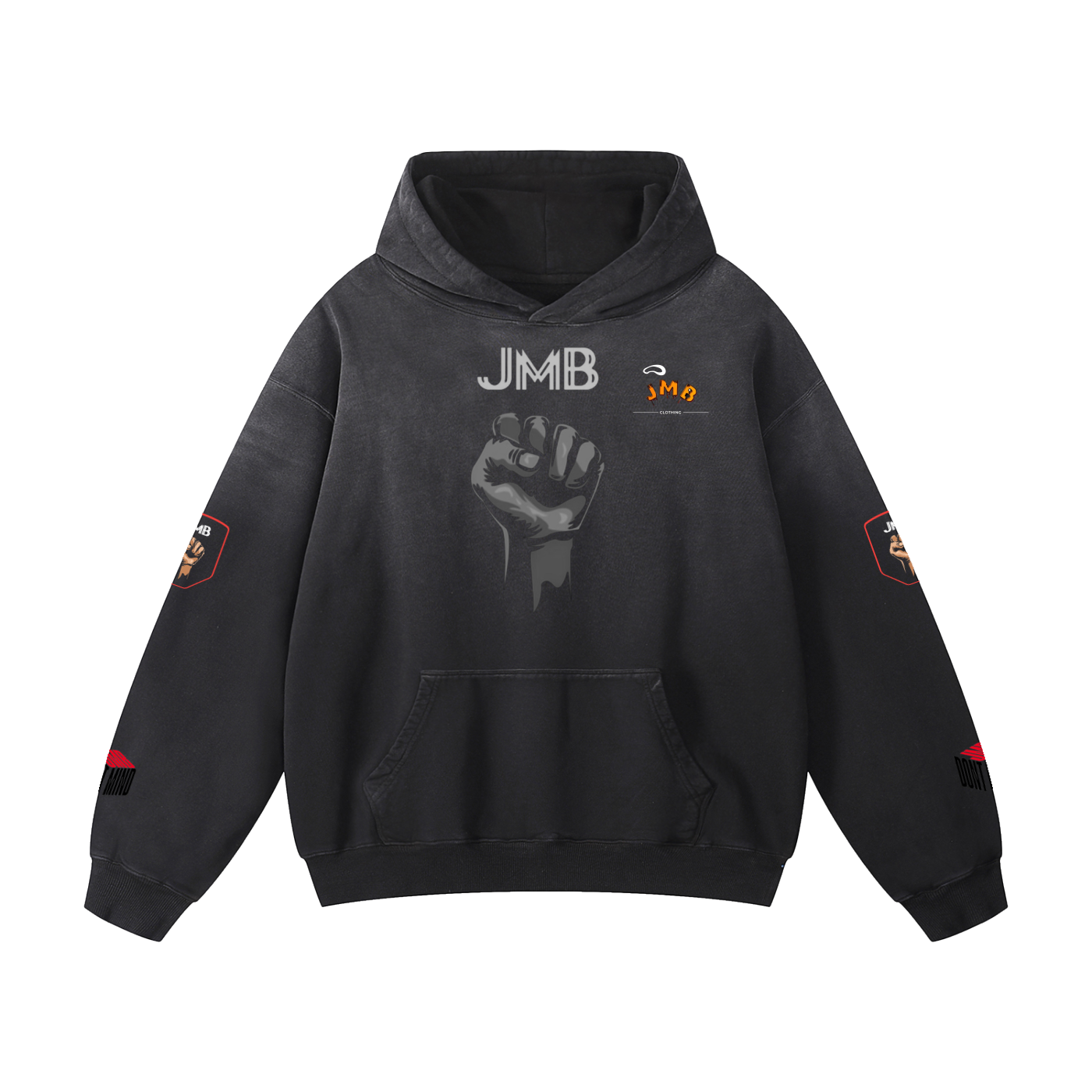 J M B Heavyweight Sunfade Oversized Hoodie
