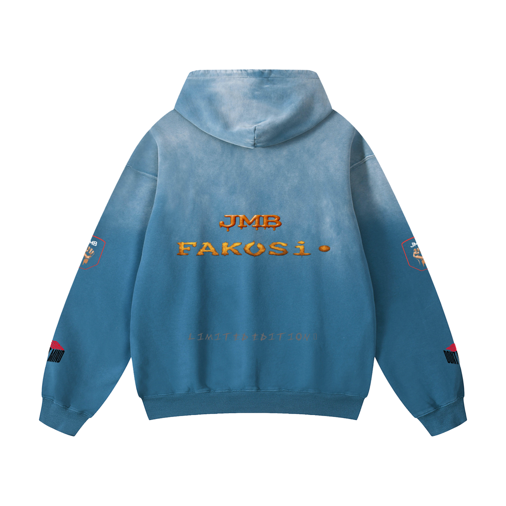 J M B Heavyweight Sunfade Oversized Hoodie