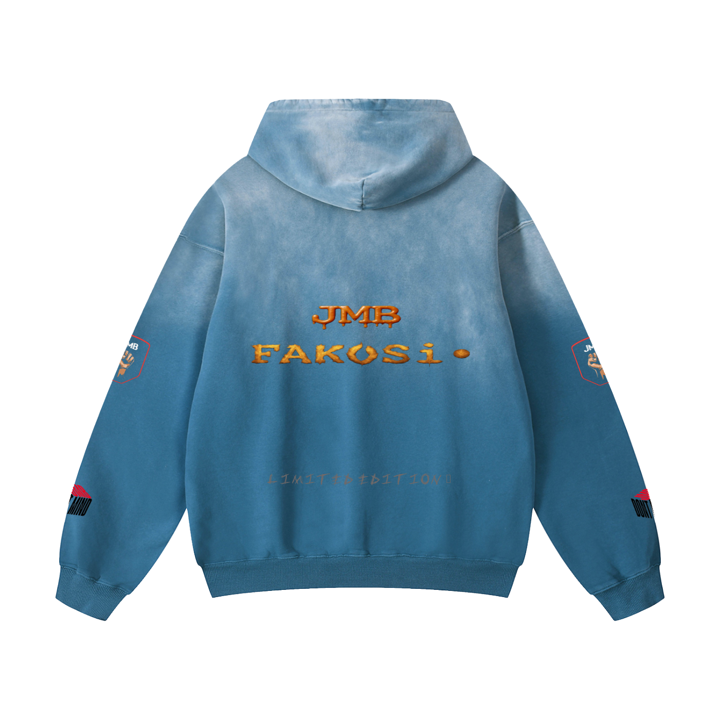 J M B Heavyweight Sunfade Oversized Hoodie