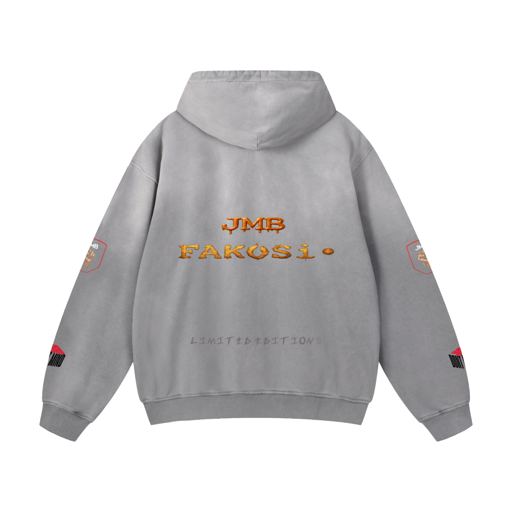 J M B Heavyweight Sunfade Oversized Hoodie